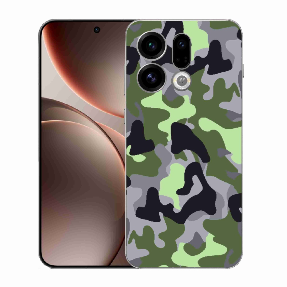 Gélový kryt mmCase na Oppo Find X9 - maskáčový vzor 7