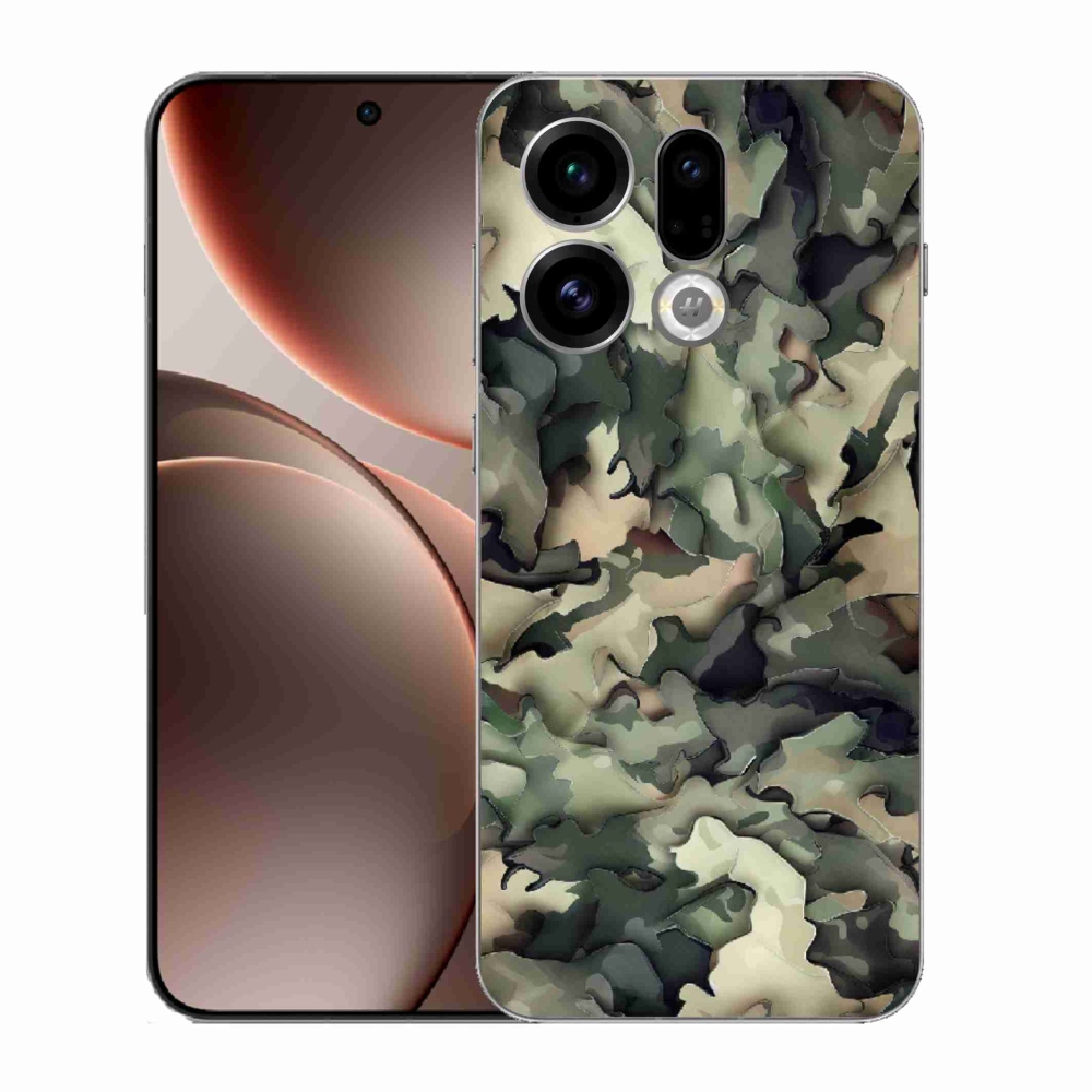 Gélový kryt mmCase na Oppo Find X9 - maskáčový vzor 9
