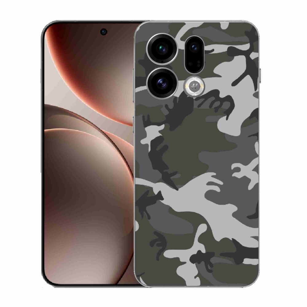 Gélový kryt mmCase na Oppo Find X9 - maskáčový vzor