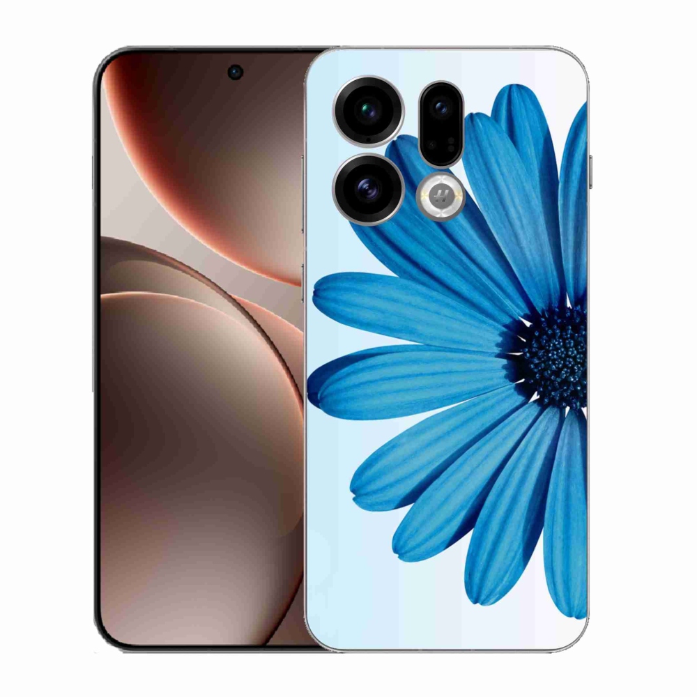 Gélový kryt mmCase na Oppo Find X9 - modrá margaréta