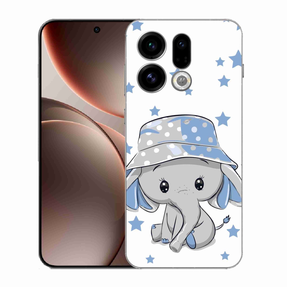 Gélový kryt mmCase na Oppo Find X9 - modrý slon