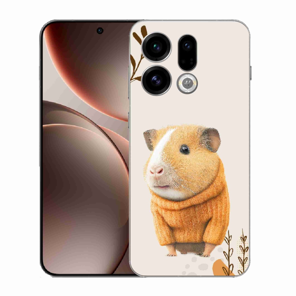 Gélový kryt mmCase na Oppo Find X9 - morča vo svetri