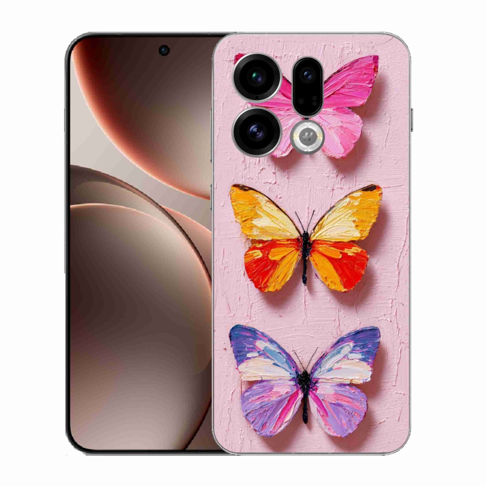 Gélový kryt mmCase na Oppo Find X9 - motýlia trojica