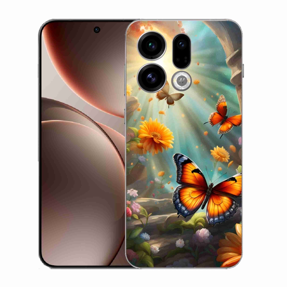 Gélový kryt mmCase na Oppo Find X9 - motýlia záhrada 2