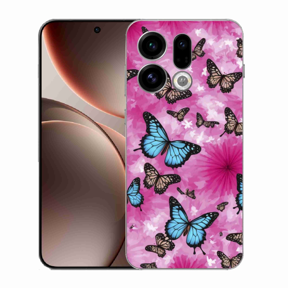 Gélový kryt mmCase na Oppo Find X9 - motýlia záhrada