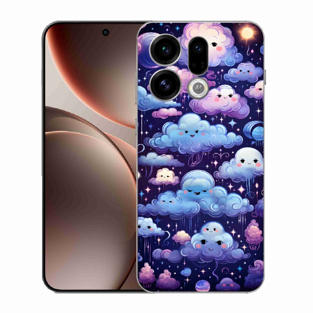 Gélový kryt mmCase na Oppo Find X9 - mráčiky