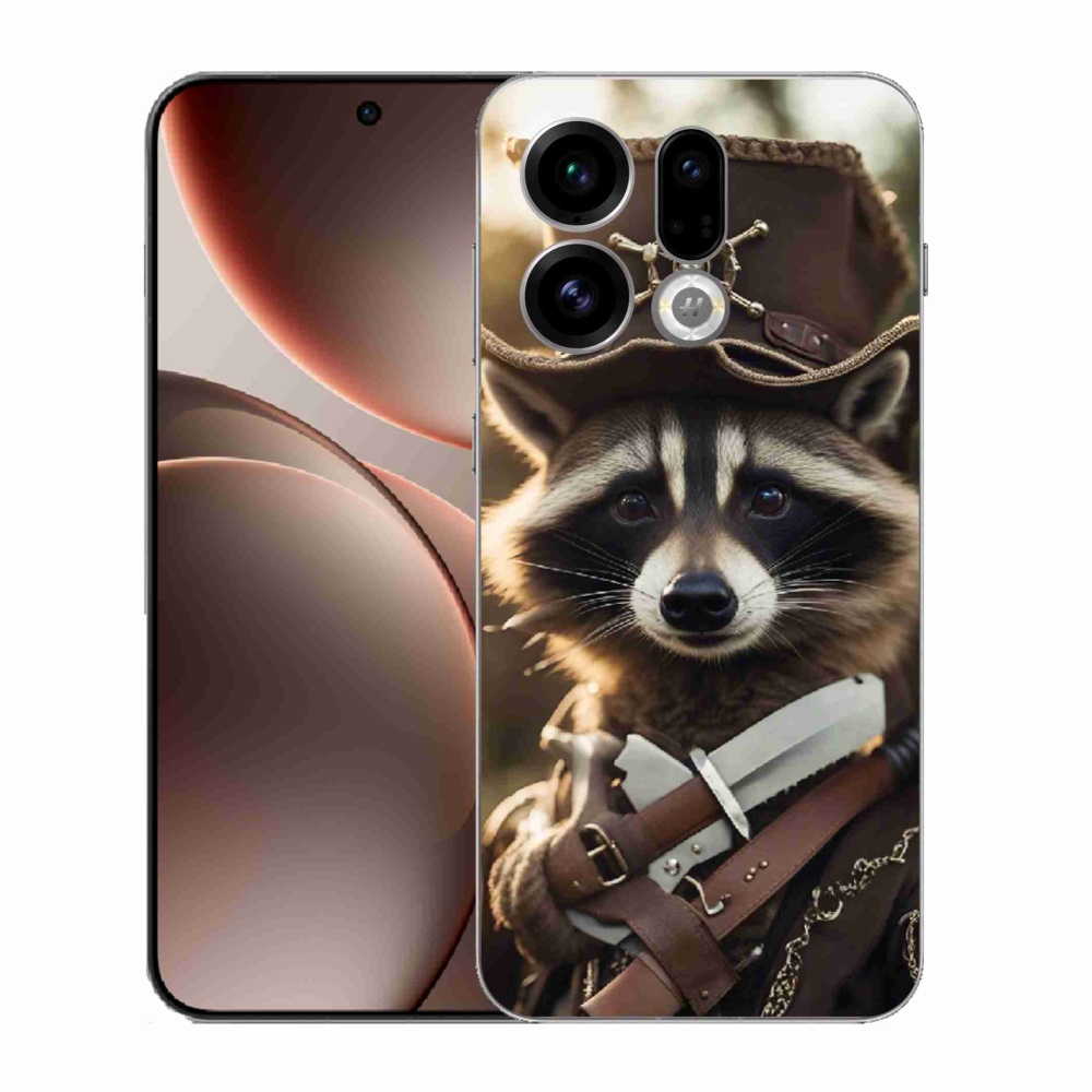 Gélový kryt mmCase na Oppo Find X9 - mýval v uniforme