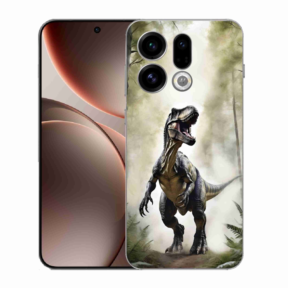 Gélový kryt mmCase na Oppo Find X9 - naštvaný T-Rex