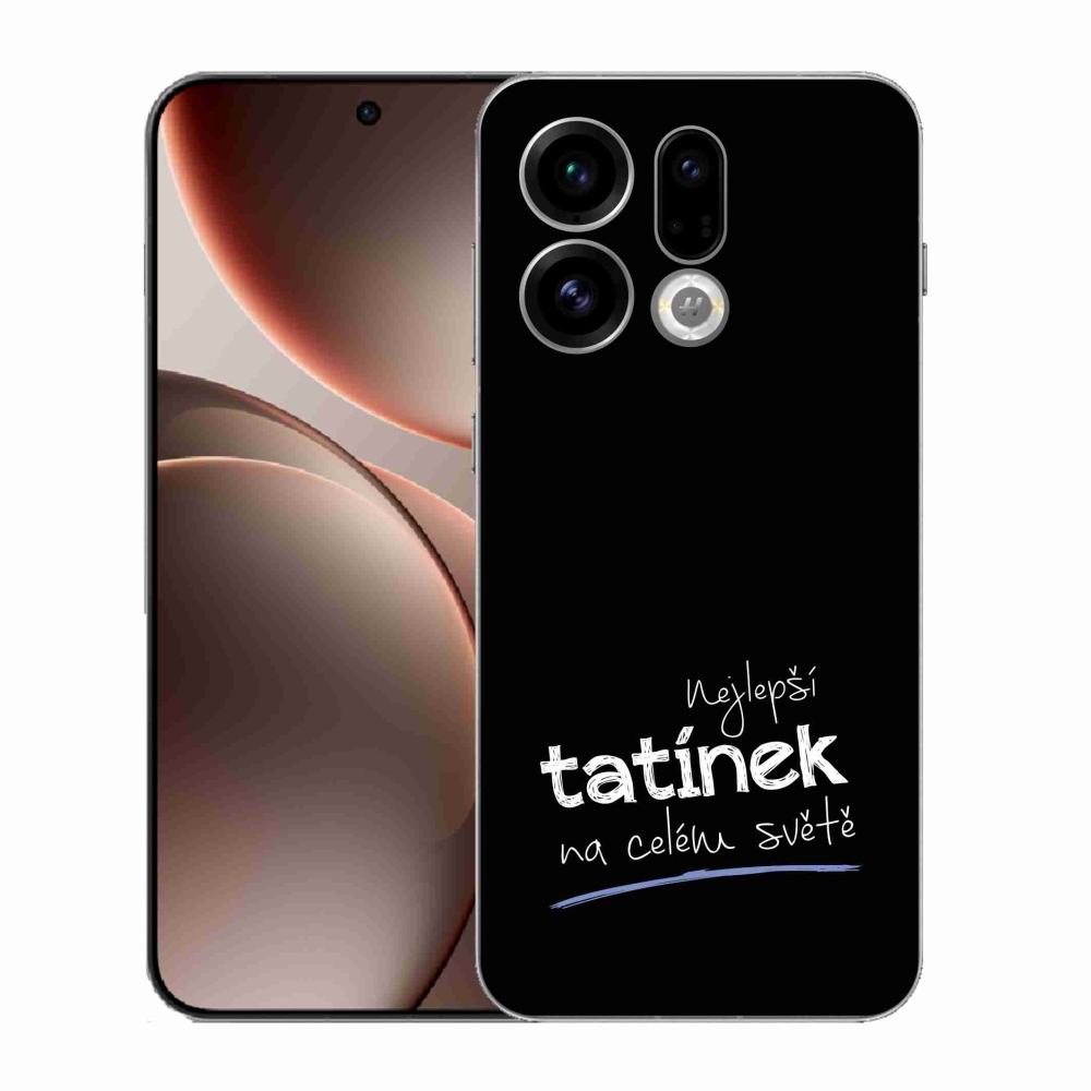 Gélový kryt mmCase na Oppo Find X9 - najlepší otecko 4 čierne pozadie