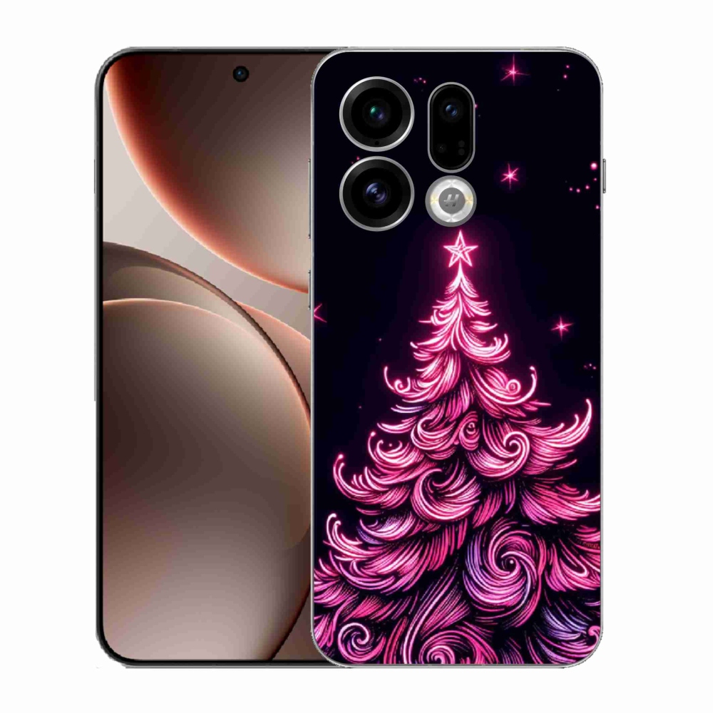 Gélový kryt mmCase na Oppo Find X9 - neónový vianočný stromček 2