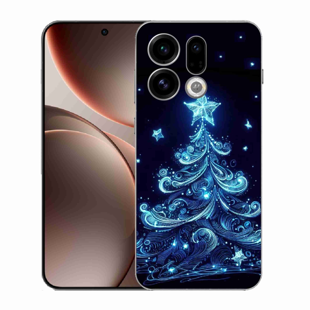 Gélový kryt mmCase na Oppo Find X9 - neónový vianočný stromček 4