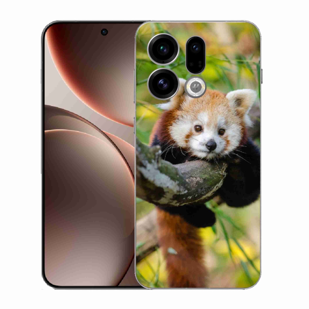 Gélový kryt mmCase na Oppo Find X9 - panda červená