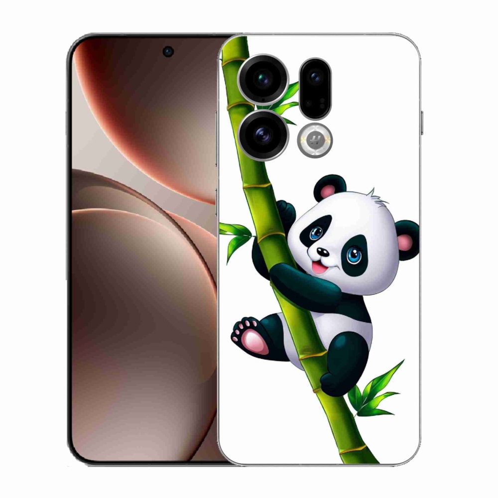 Gélový kryt mmCase na Oppo Find X9 - panda na bambuse