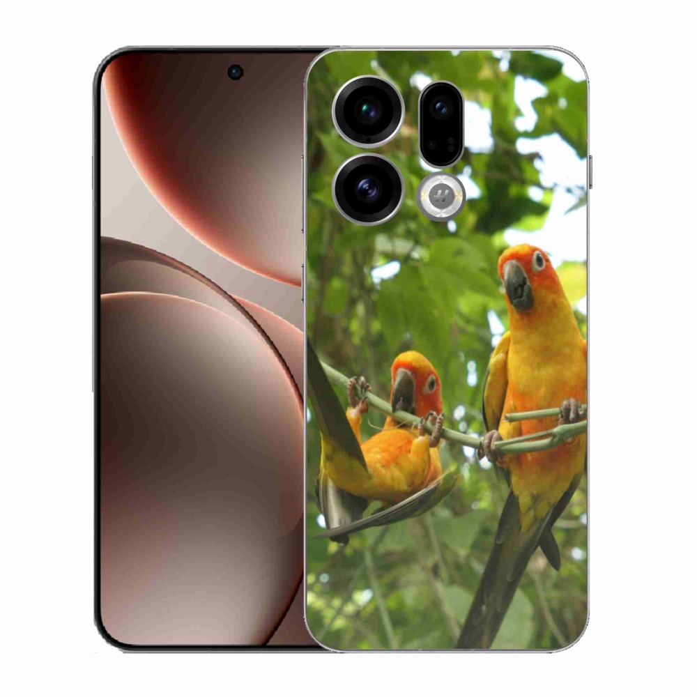 Gélový kryt mmCase na Oppo Find X9 - papagáje aratingy