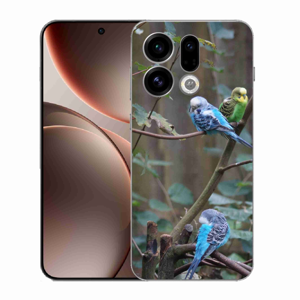 Gélový kryt mmCase na Oppo Find X9 - papagáje na vetve