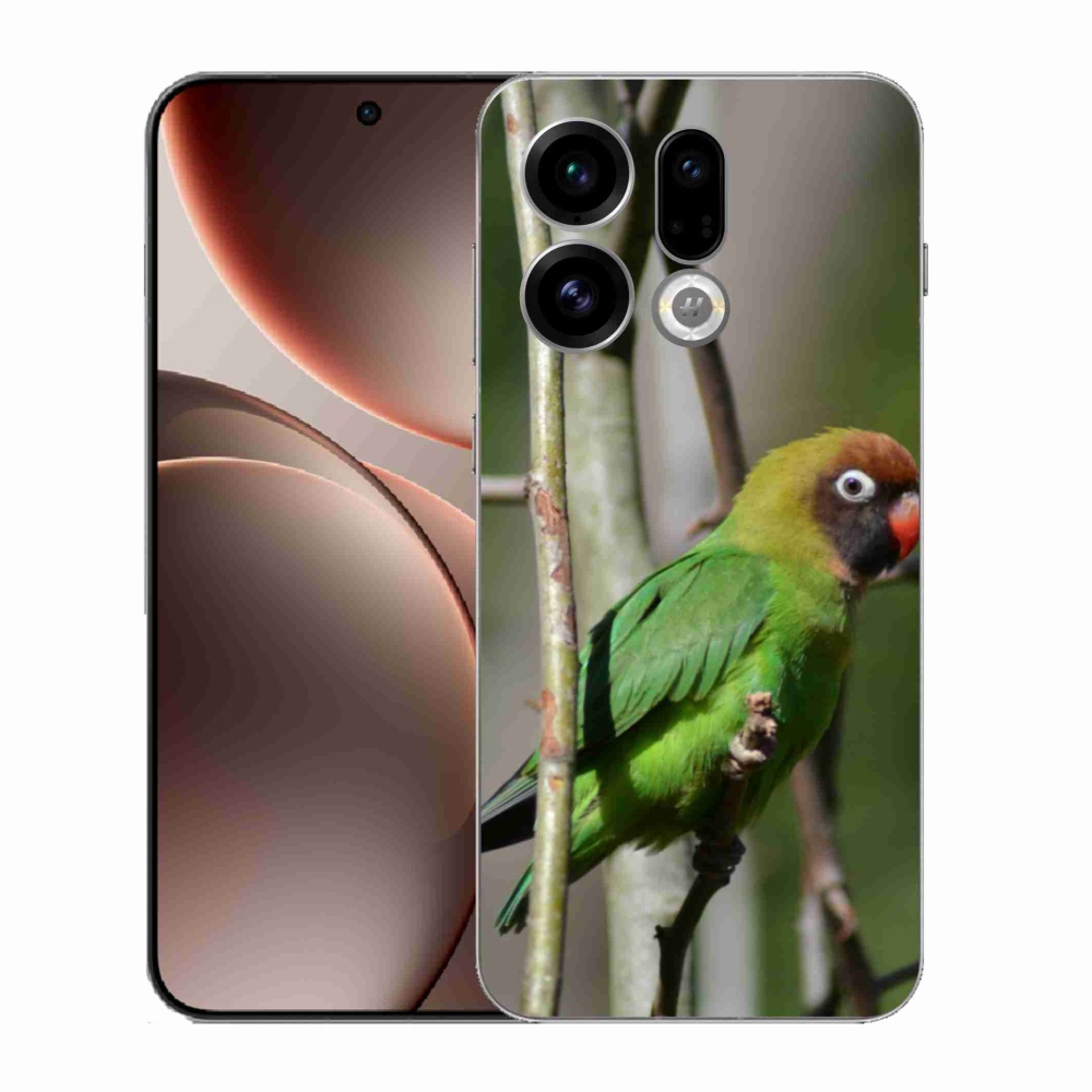 Gélový kryt mmCase na Oppo Find X9 - papagáj agapornis