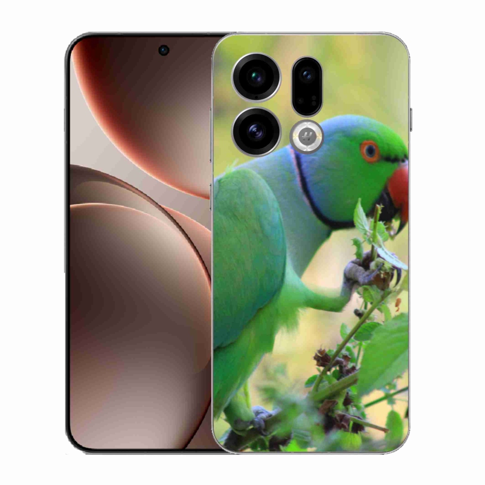 Gélový kryt mmCase na Oppo Find X9 - papagáj Alexandr