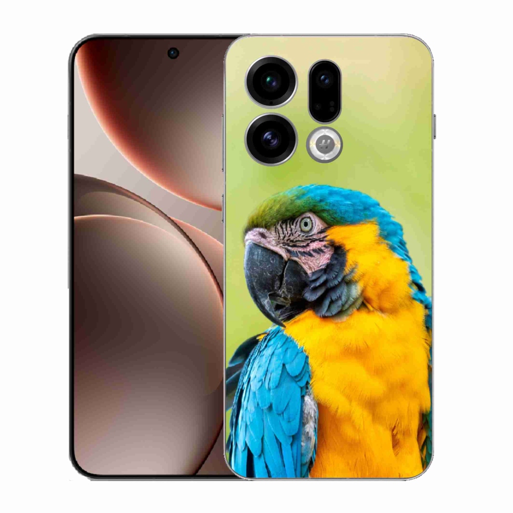 Gélový kryt mmCase na Oppo Find X9 - papagáj ara 2
