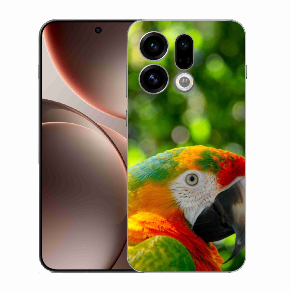 Gélový kryt mmCase na Oppo Find X9 - papagáj ara 3