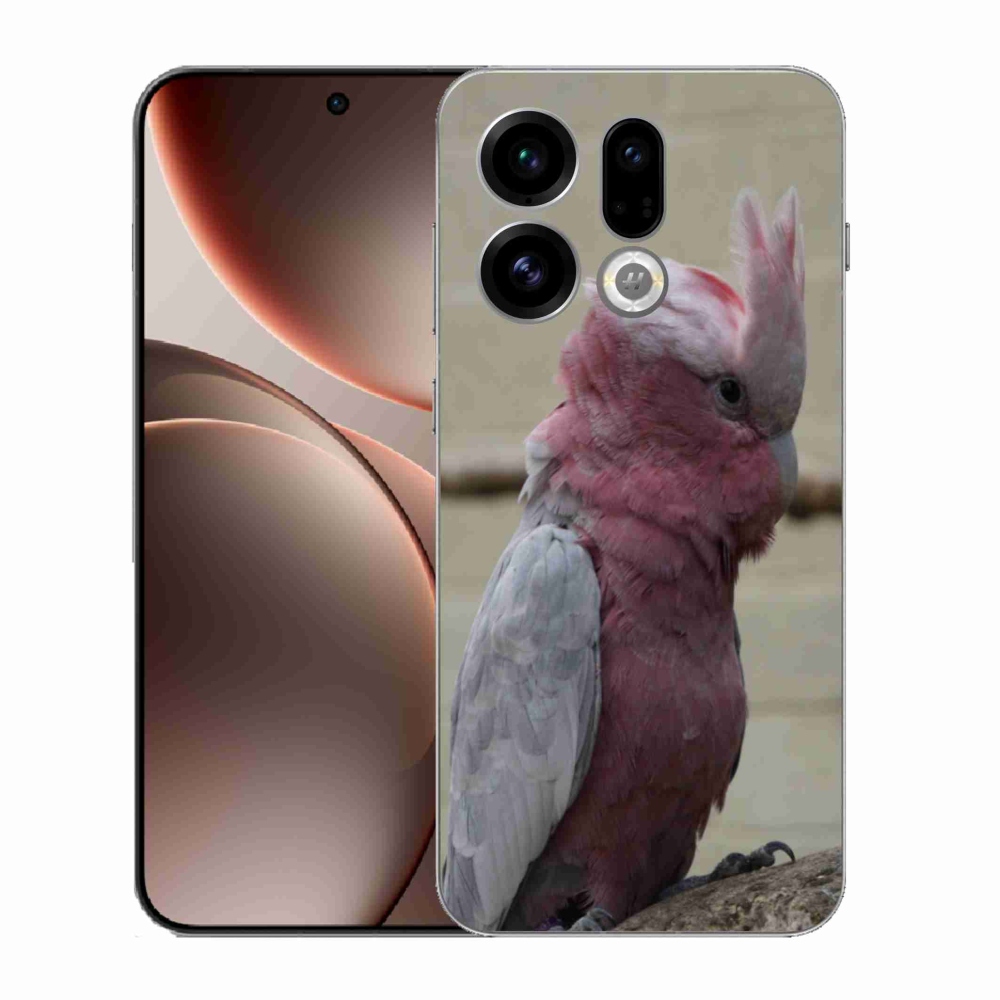 Gélový kryt mmCase na Oppo Find X9 - papagáj kakadu ružový