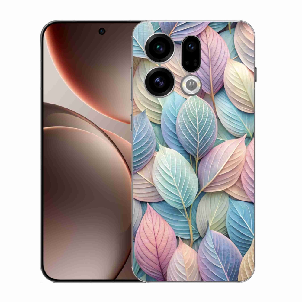 Gélový kryt mmCase na Oppo Find X9 - pastelové listy