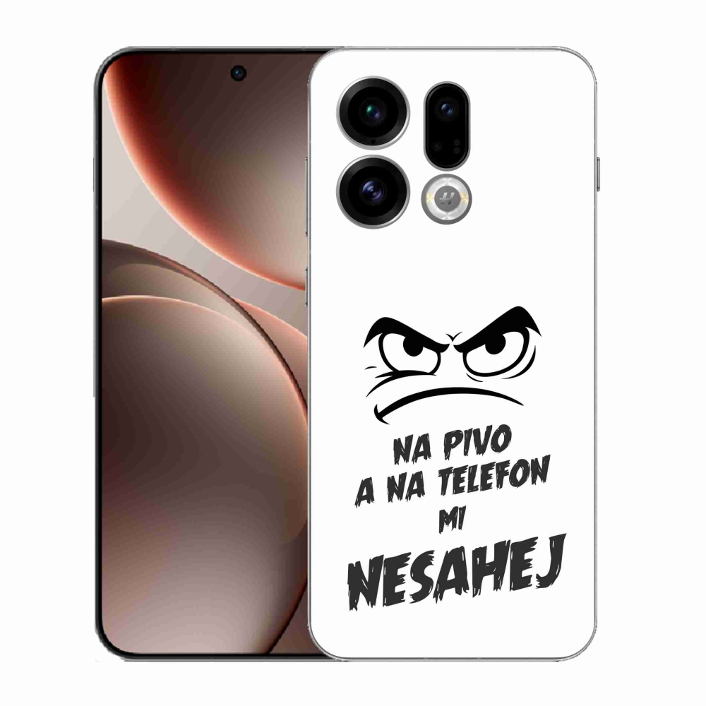 Gélový kryt mmCase na Oppo Find X9 - pivný motív 2 biele pozadie