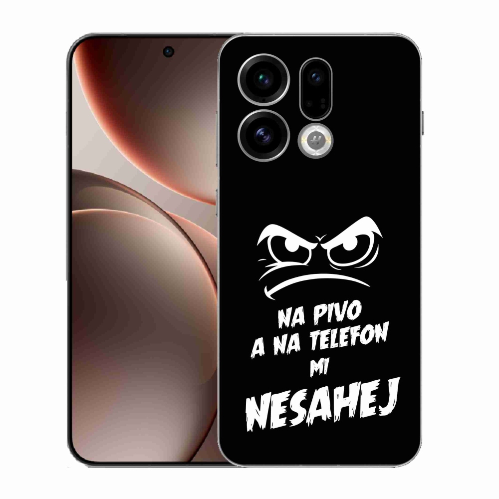 Gélový kryt mmCase na Oppo Find X9 - pivný motív 2 čierne pozadie