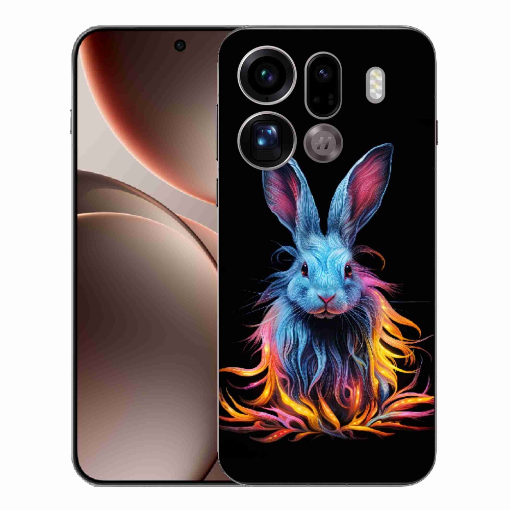 Gélový kryt mmCase na Oppo Find X9 Pro - abstraktný zajac