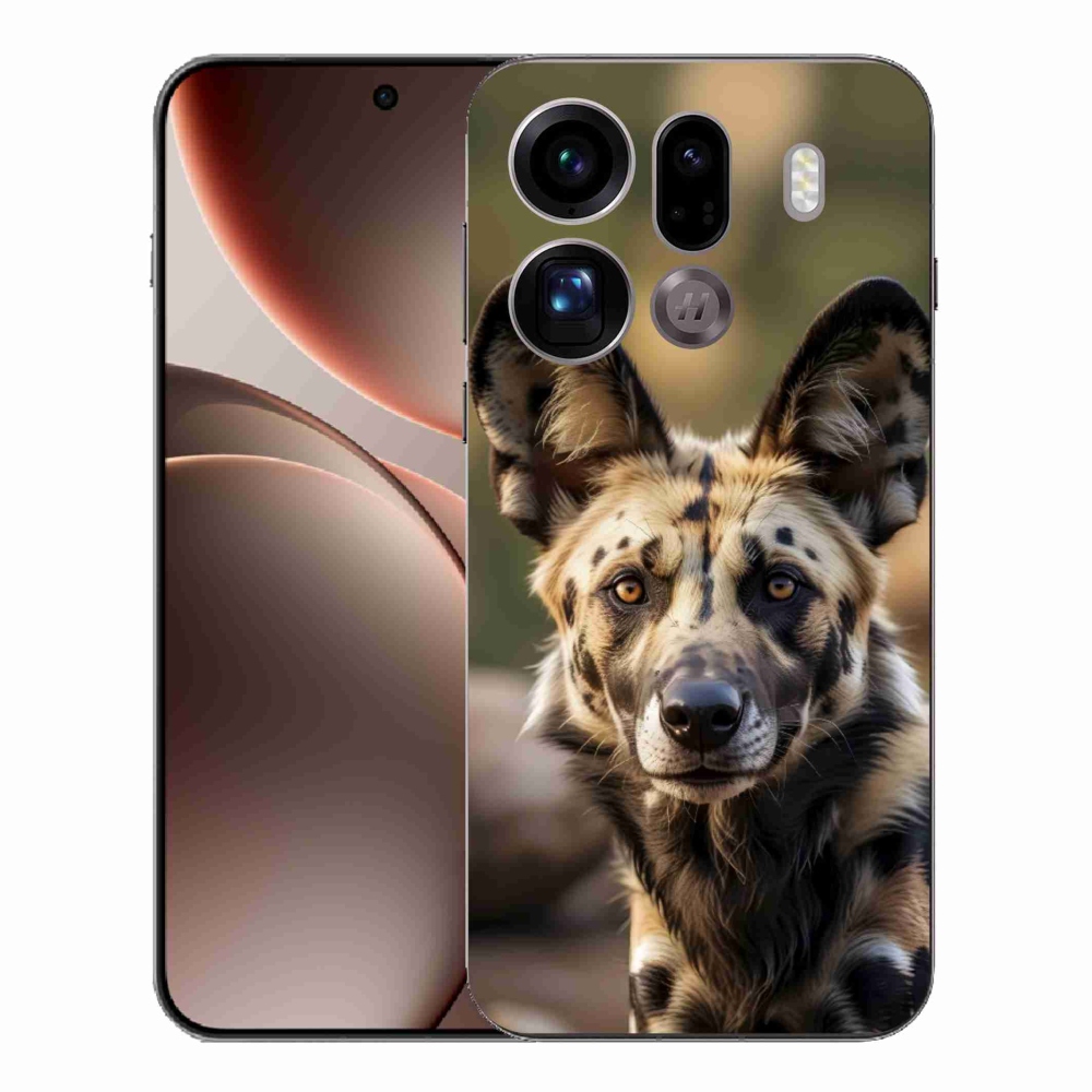 Gélový kryt mmCase na Oppo Find X9 Pro - africký divoký pes