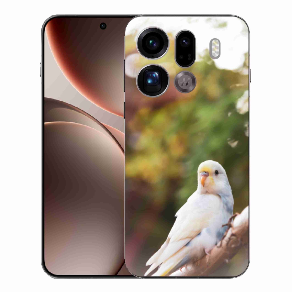 Gélový kryt mmCase na Oppo Find X9 Pro - andulka biela