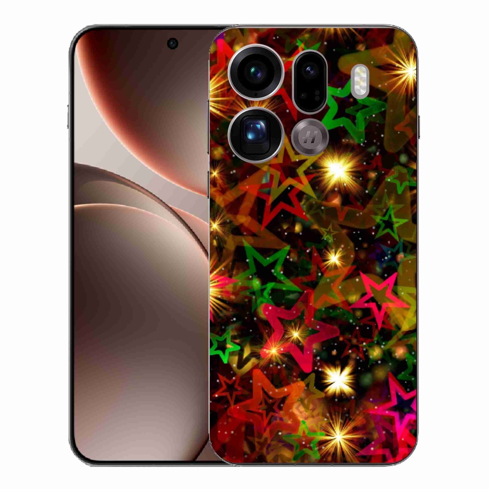 Gélový kryt mmCase na Oppo Find X9 Pro - farebné hviezdičky