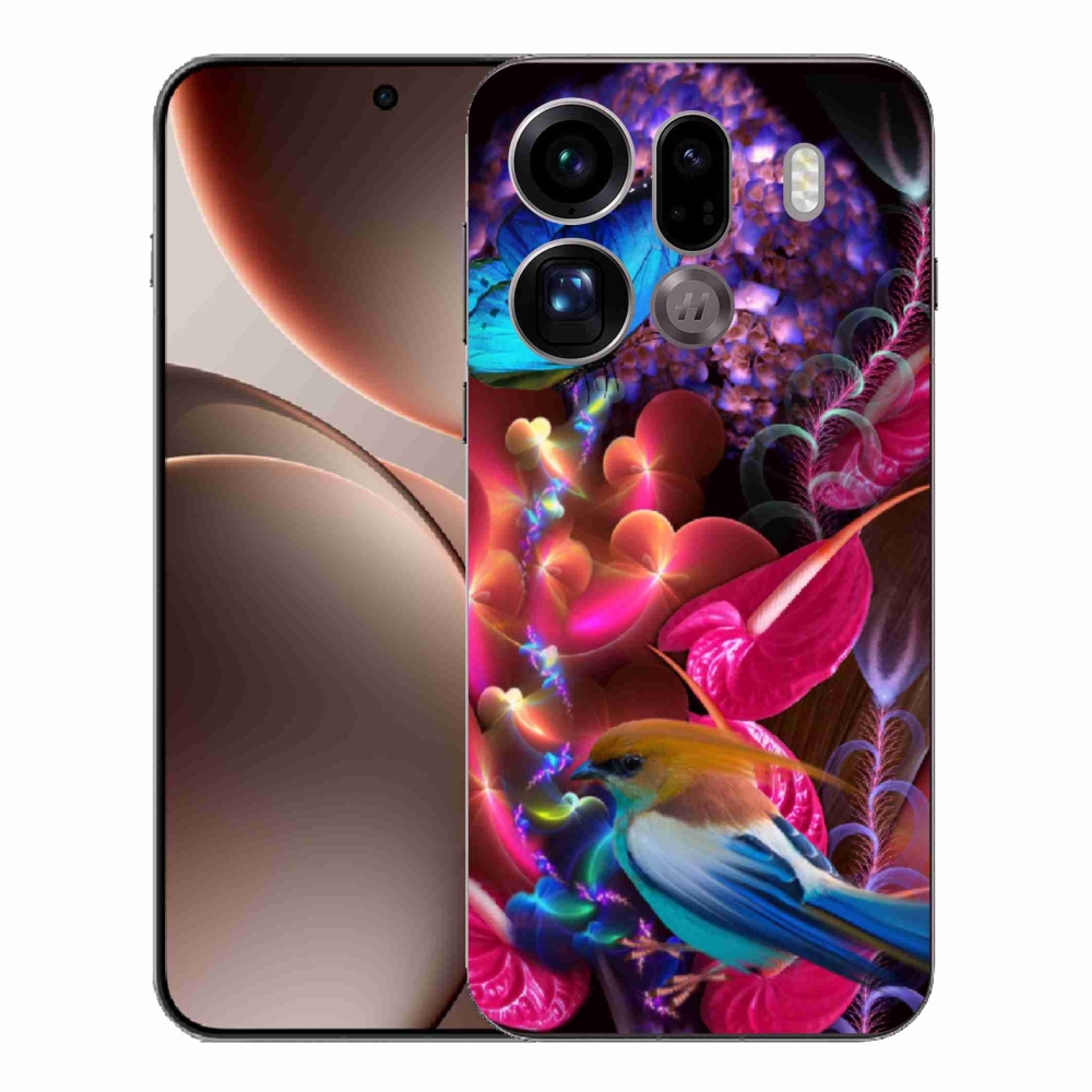 Gélový kryt mmCase na Oppo Find X9 Pro - farebné kvety