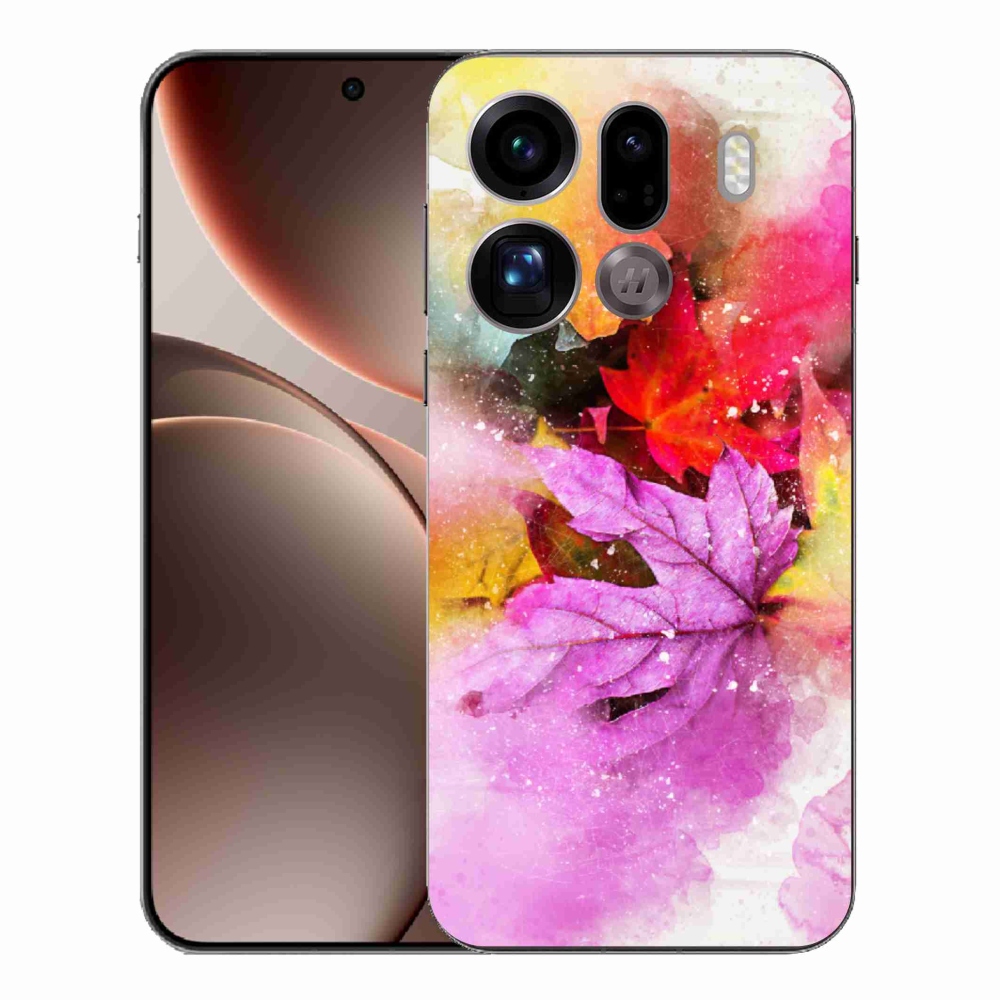 Gélový kryt mmCase na Oppo Find X9 Pro - farebné listy