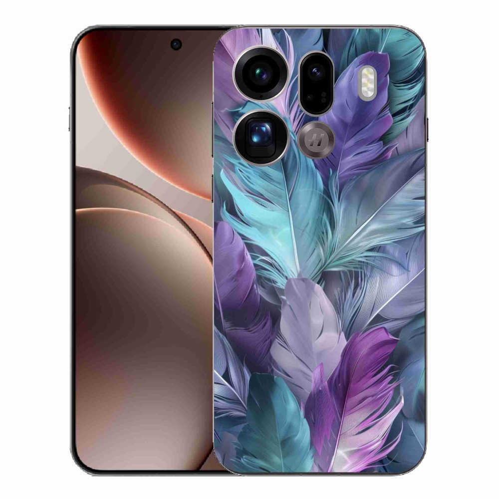 Gélový kryt mmCase na Oppo Find X9 Pro - farebné perie 2
