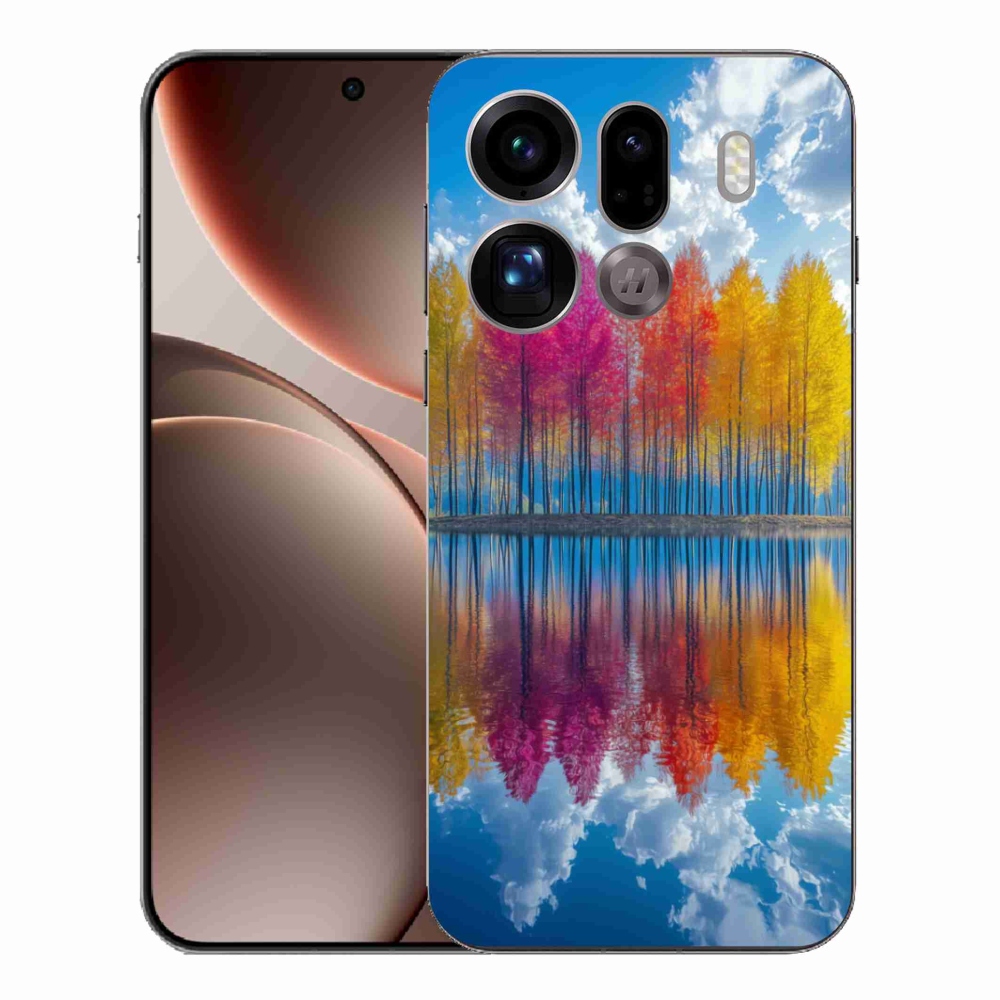 Gélový kryt mmCase na Oppo Find X9 Pro - farebné stromy