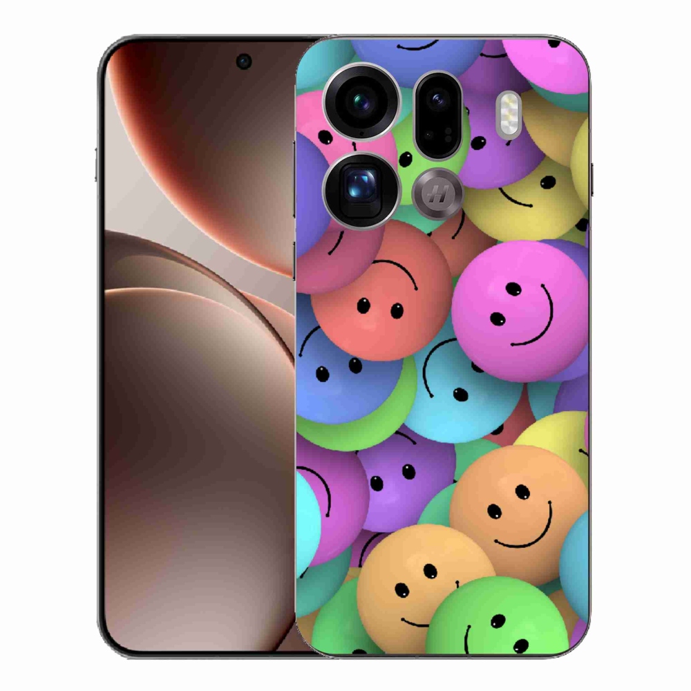 Gélový kryt mmCase na Oppo Find X9 Pro - farební smajlíci