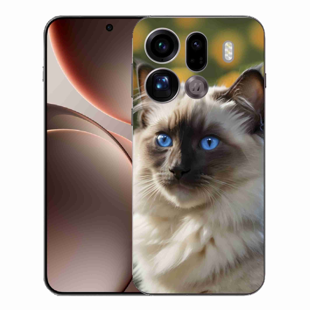 Gélový kryt mmCase na Oppo Find X9 Pro - biely ragdoll