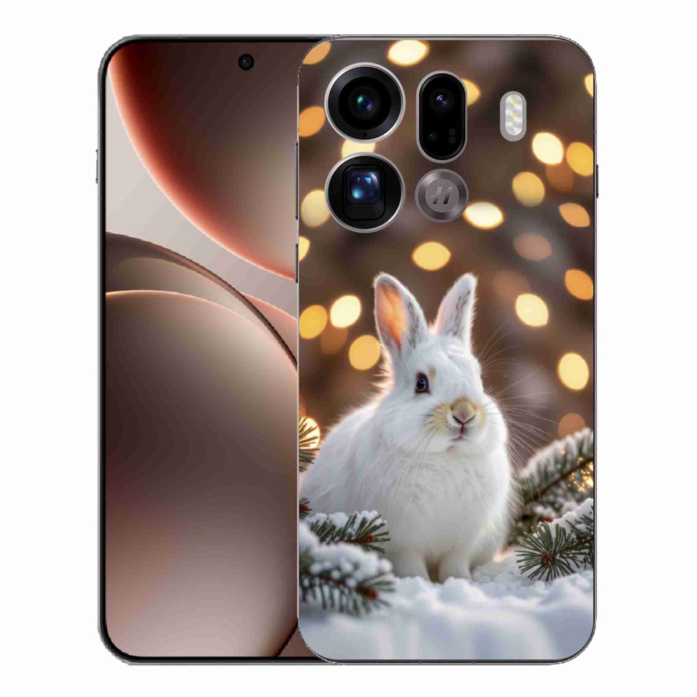 Gélový kryt mmCase na Oppo Find X9 Pro - biely zajac
