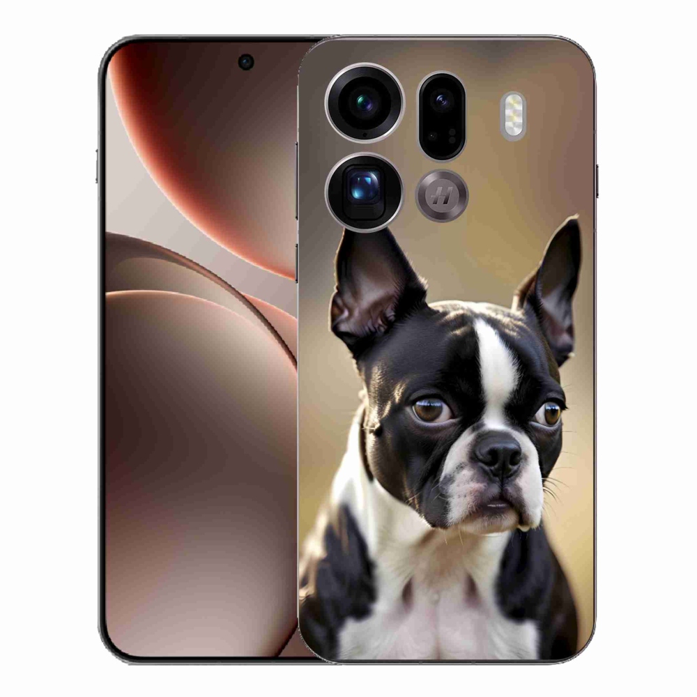 Gélový kryt mmCase na Oppo Find X9 Pro - bostonský teriér