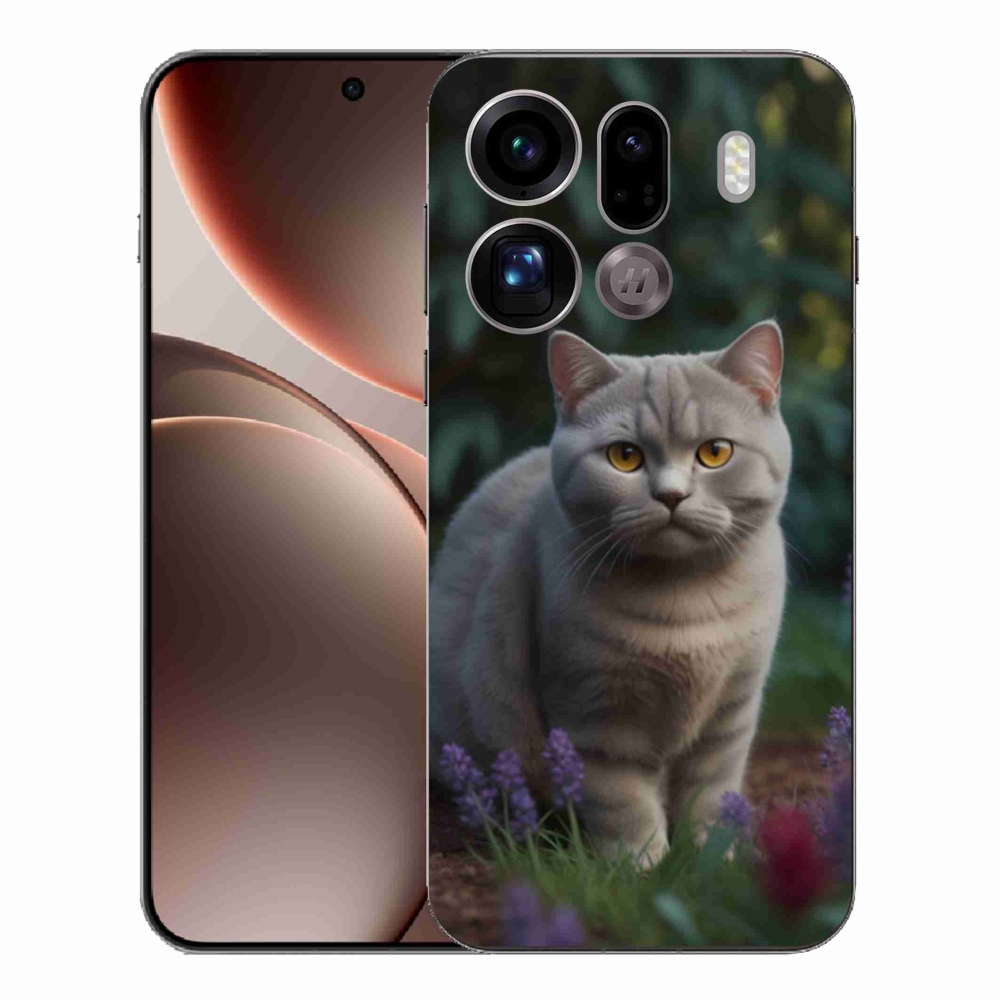 Gélový kryt mmCase na Oppo Find X9 Pro - britská mačka