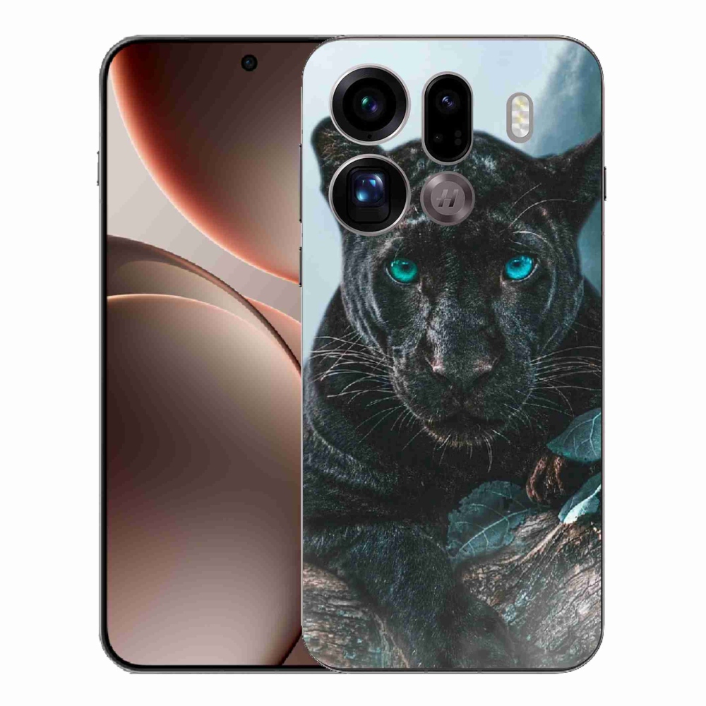 Gélový kryt mmCase na Oppo Find X9 Pro - čierny panter