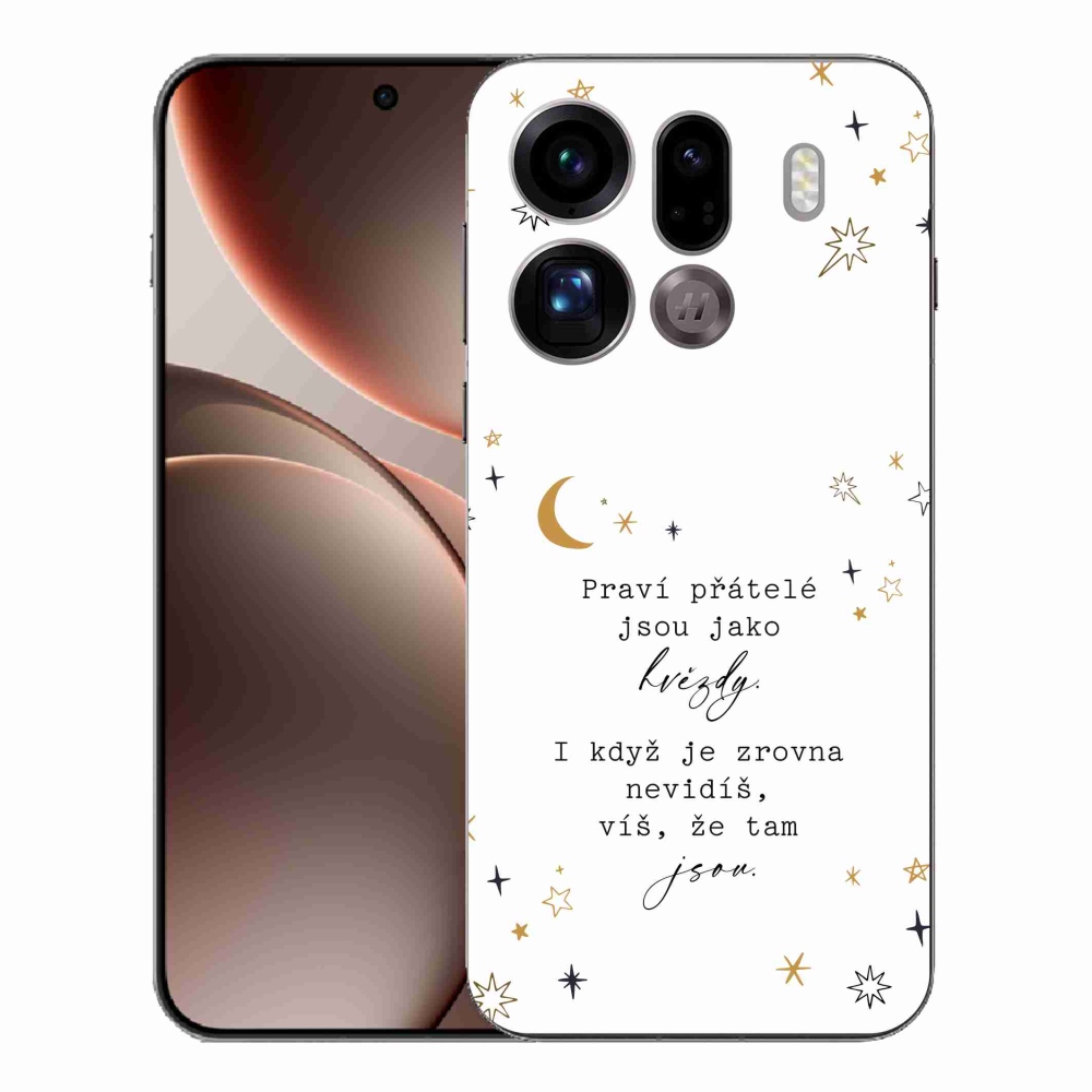 Gélový kryt mmCase na Oppo Find X9 Pro - citát 6 biele pozadie