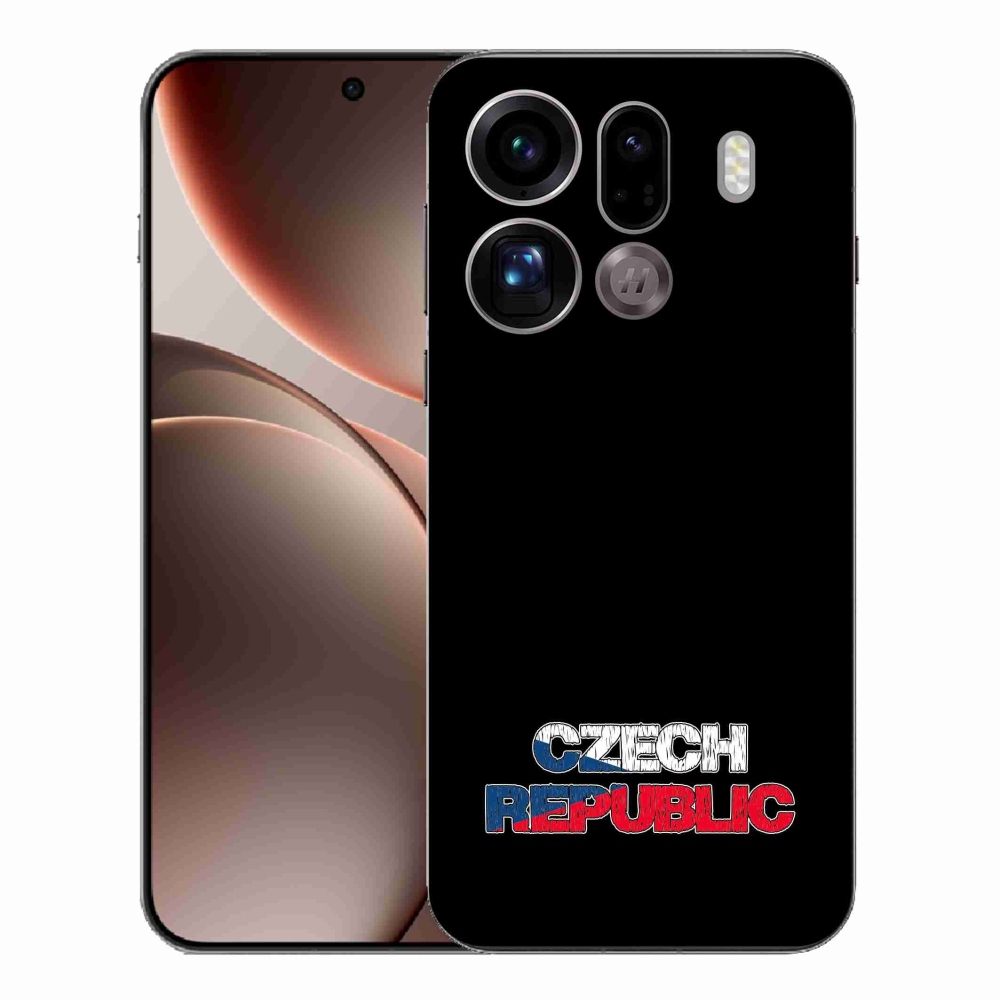 Gélový kryt mmCase na Oppo Find X9 Pro - Slovak Republic čierne pozadie