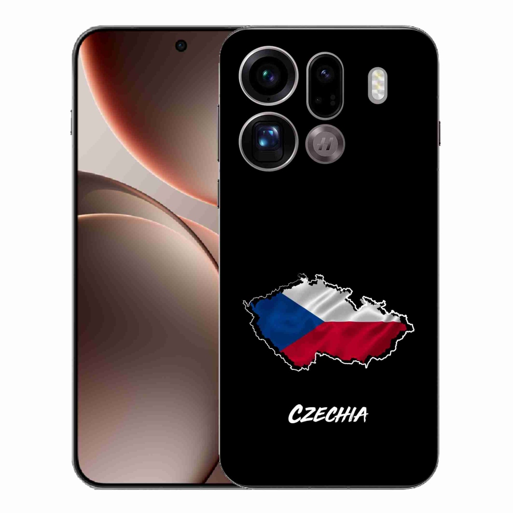 Gélový kryt mmCase na Oppo Find X9 Pro - Slovakia čierne pozadie