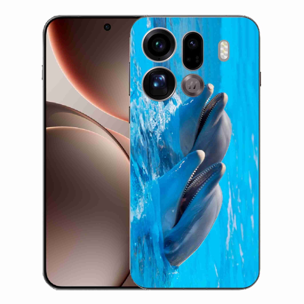 Gélový kryt mmCase na Oppo Find X9 Pro - delfíny
