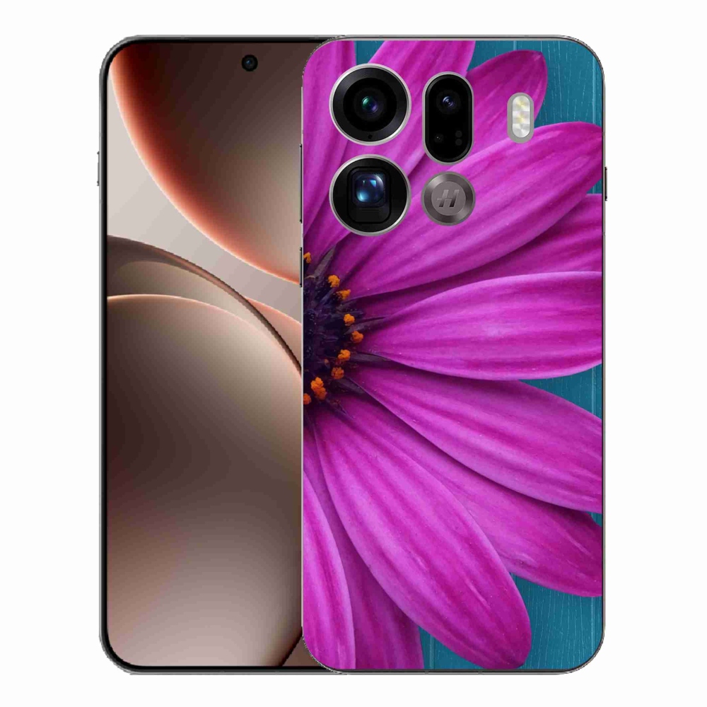 Gélový kryt mmCase na Oppo Find X9 Pro - fialová margaréta