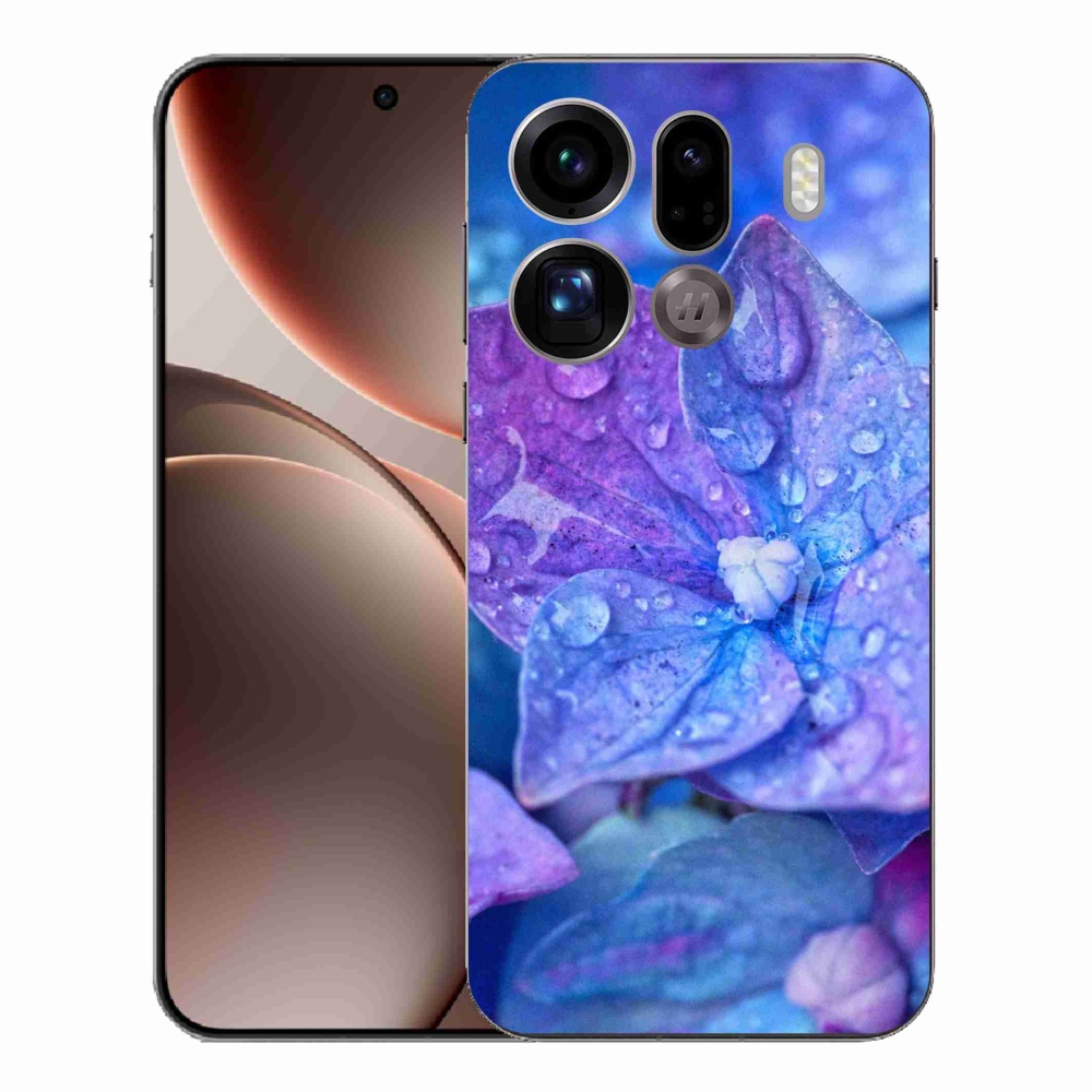 Gélový kryt mmCase na Oppo Find X9 Pro - fialový kvet