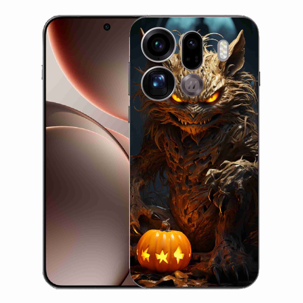 Gélový kryt mmCase na Oppo Find X9 Pro - halloweenska príšera