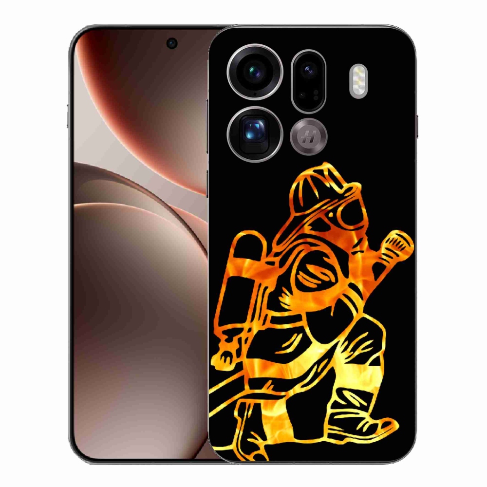 Gélový kryt mmCase na Oppo Find X9 Pro - hasič 1