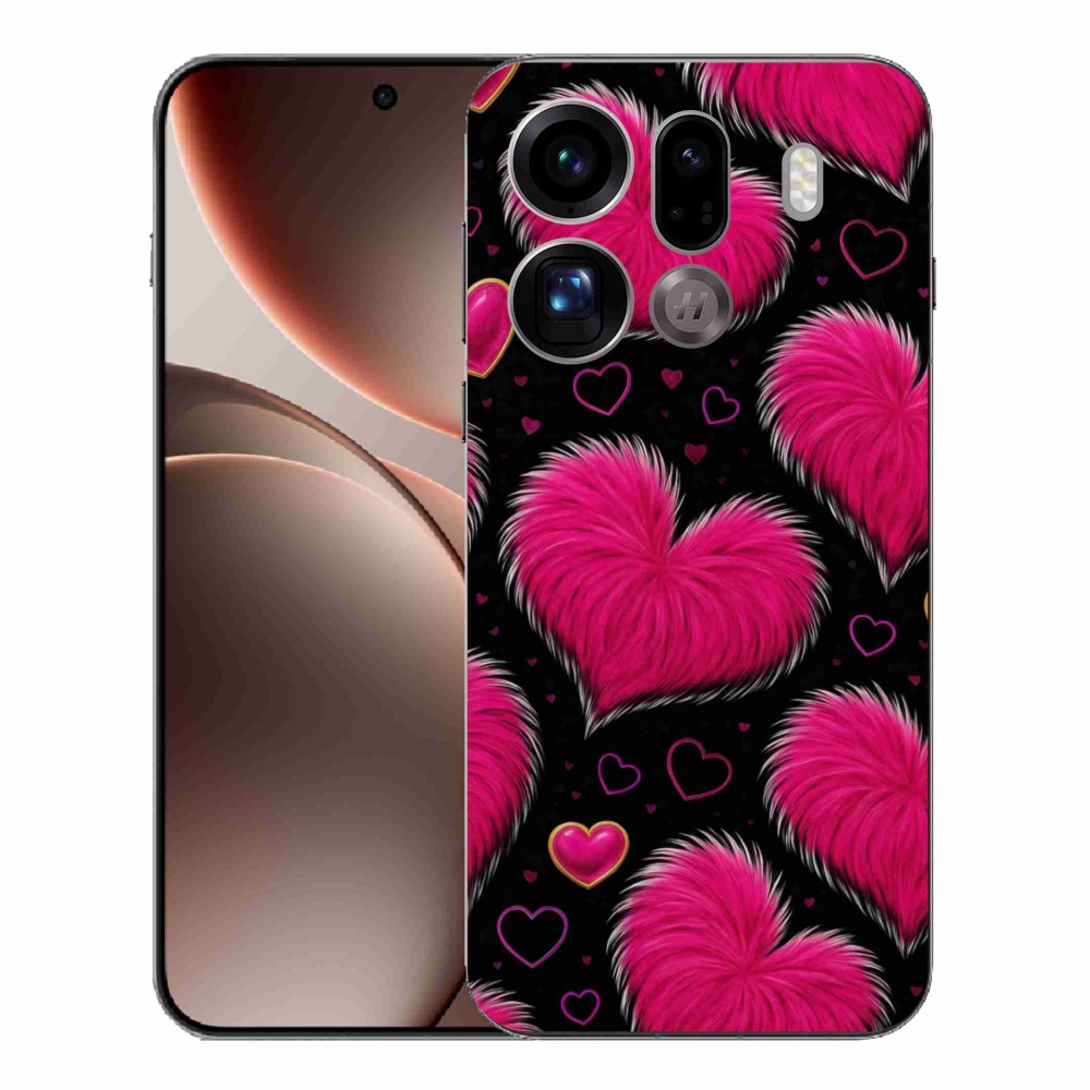 Gélový kryt mmCase na Oppo Find X9 Pro - hebké srdce
